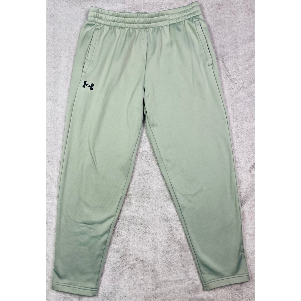 Under Armour Men XL Armour Fleece Pants Sage Green Sweatpants Joggers